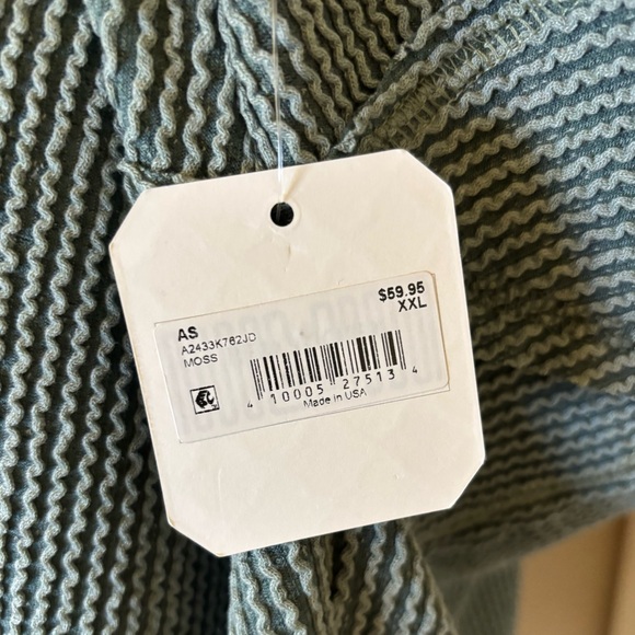 *NWT* Altar'd State Women Medium Green Stretch Waffle Knit Minimalist Boho, XXL - Picture 3 of 9